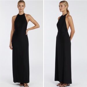 DISSH Sarah Black Halter Midi Dress